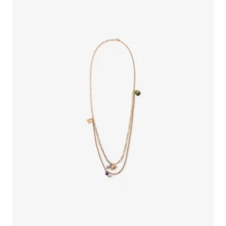 Collar de doble vuelta con dijes 