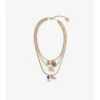 Collar de tres vueltas con dijes 