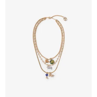 Collar de tres vueltas con dijes 