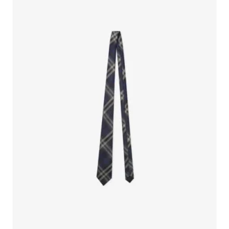 Corbata de seda con estampado de cuadros