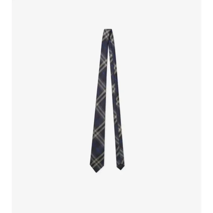 Corbata de seda con estampado de cuadros Corbata de seda con estampado de cuadros