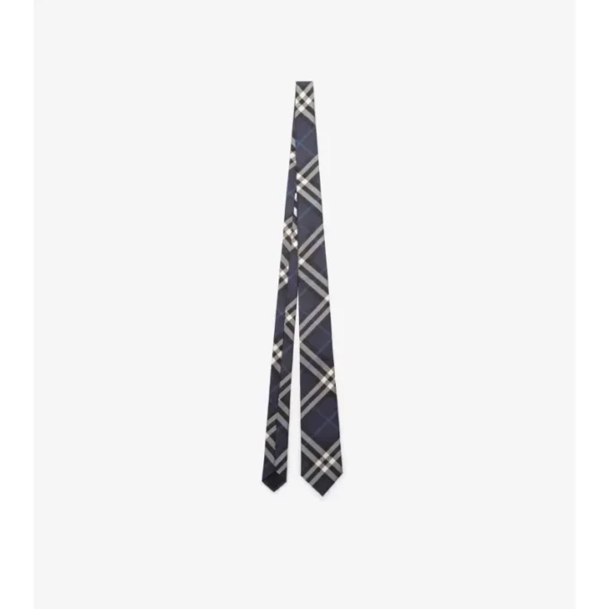 Corbata de seda con estampado de cuadros Corbata de seda con estampado de cuadros