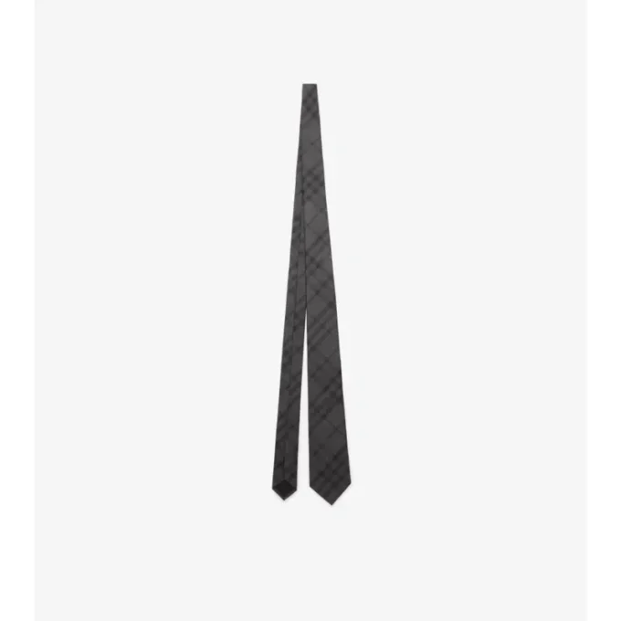 Corbata de seda con estampado de cuadros Corbata de seda con estampado de cuadros