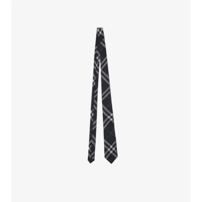 Corbata de seda con estampado de cuadros Corbata de seda con estampado de cuadros