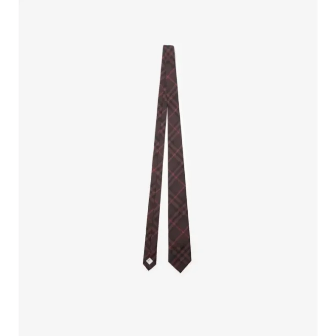 Corbata de seda con estampado de cuadros Corbata de seda con estampado de cuadros