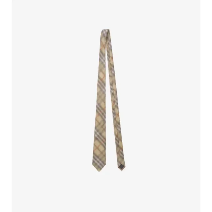 Corbata de seda con estampado de cuadros Corbata de seda con estampado de cuadros