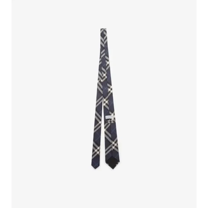 Corbata de seda con estampado de cuadros Corbata de seda con estampado de cuadros
