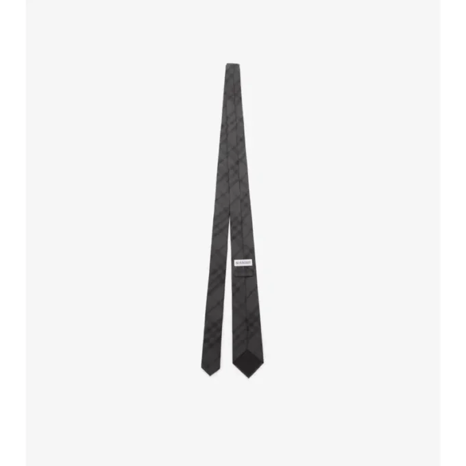 Corbata de seda con estampado de cuadros Corbata de seda con estampado de cuadros