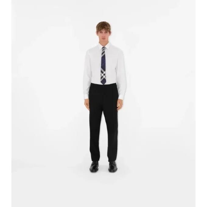 Corbata de seda con estampado de cuadros