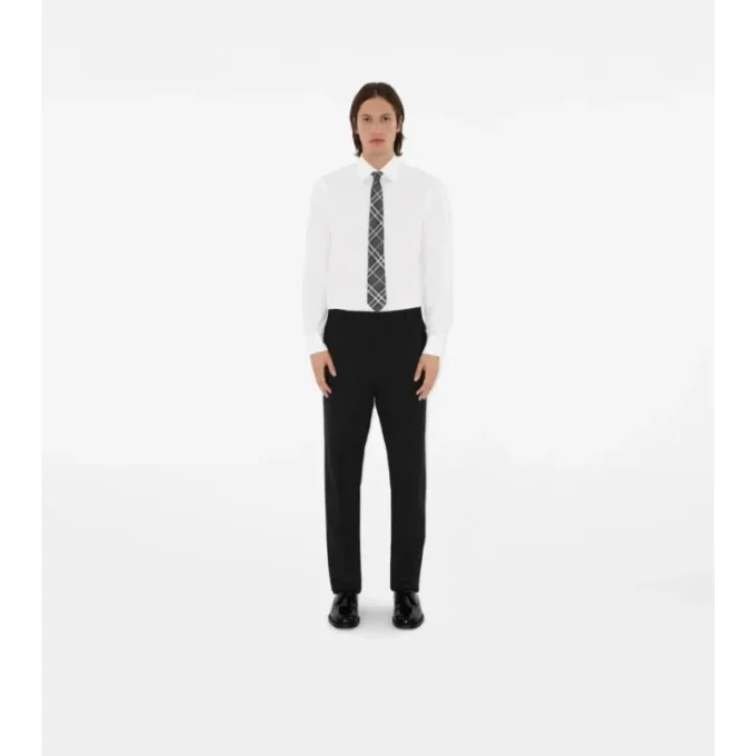Corbata de seda con estampado de cuadros