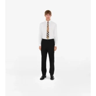 Corbata de seda con estampado de cuadros
