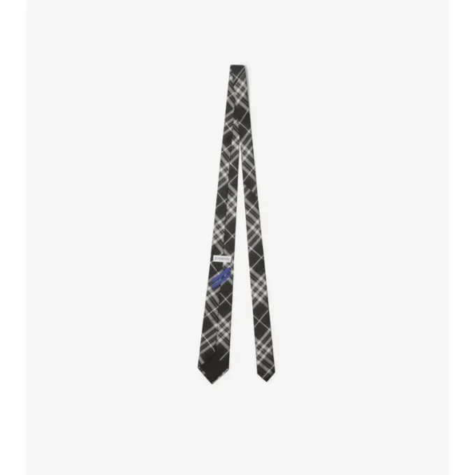 Corbata de seda con estampado de cuadros Corbata de seda con estampado de cuadros
