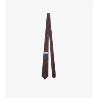 Corbata de seda con estampado de cuadros