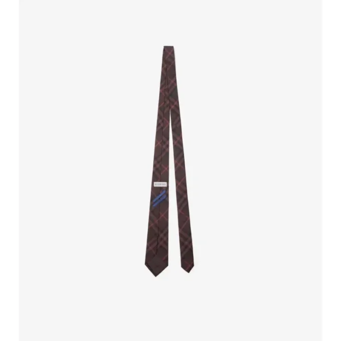 Corbata de seda con estampado de cuadros Corbata de seda con estampado de cuadros
