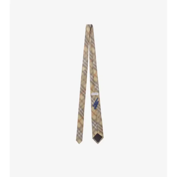 Corbata de seda con estampado de cuadros Corbata de seda con estampado de cuadros