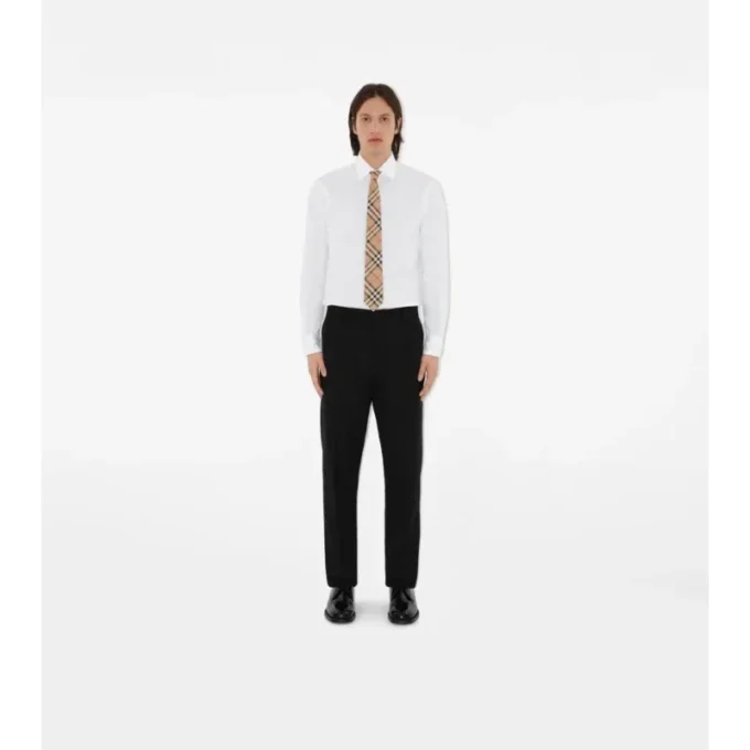 Corbata de seda con estampado de cuadros