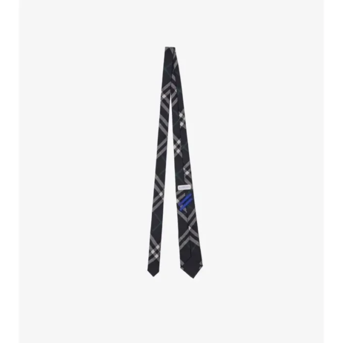 Corbata de seda con estampado de cuadros Corbata de seda con estampado de cuadros