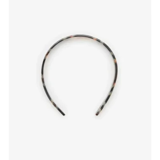 Diadema de acetato con estampado de cuadros