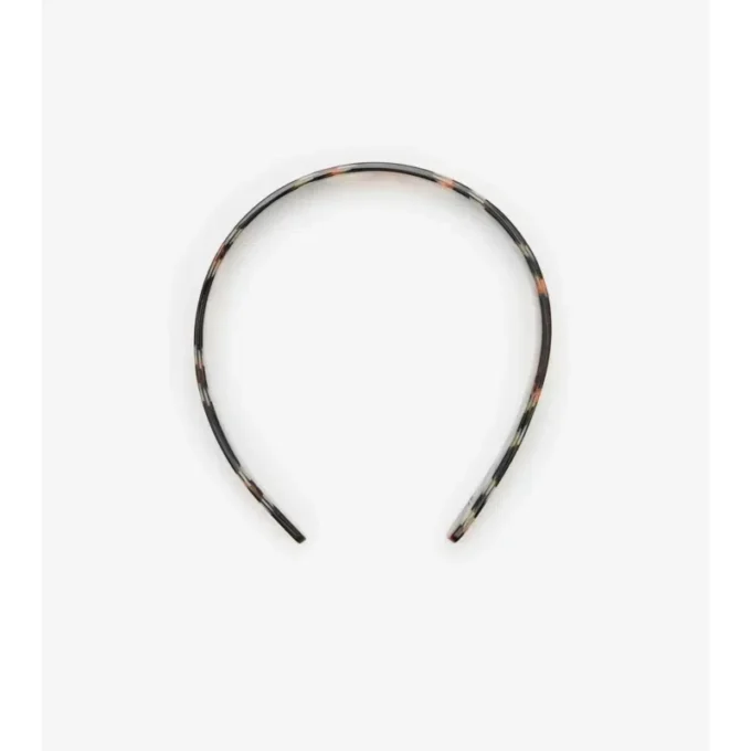 Diadema de acetato con estampado de cuadros