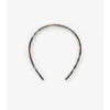 Diadema de acetato con estampado de cuadros