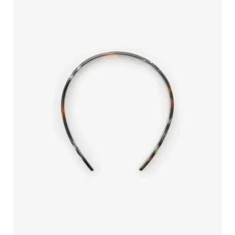 Diadema de acetato con estampado de cuadros