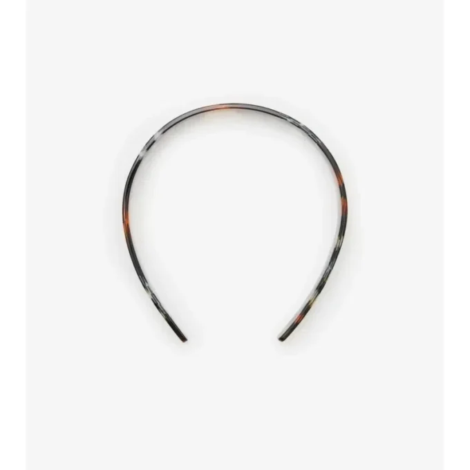 Diadema de acetato con estampado de cuadros