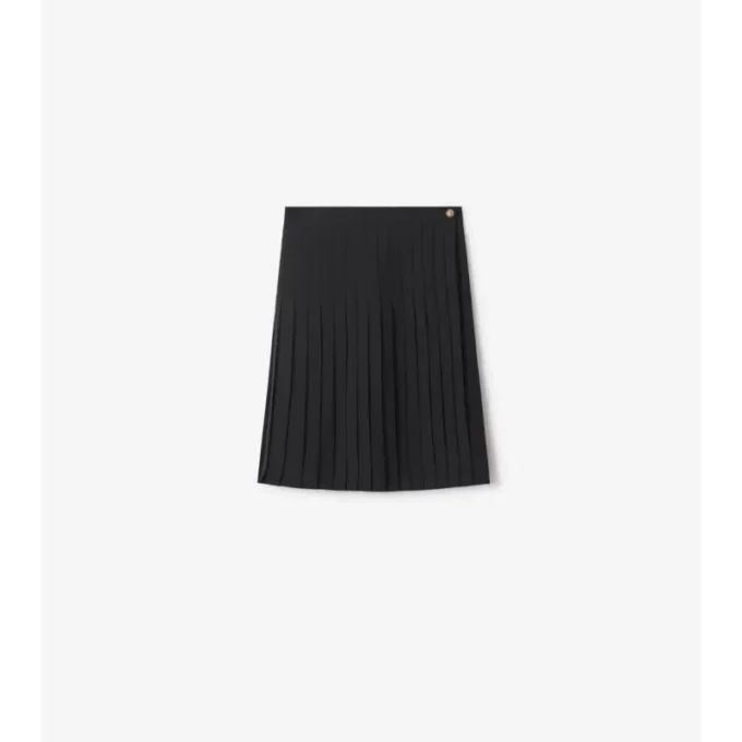 Falda midi plisada de mezcla de lana Falda midi plisada de mezcla de lana