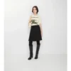 Falda midi plisada de mezcla de lana Falda midi plisada de mezcla de lana