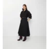 Falda midi tipo trench de gabardine Falda midi tipo trench de gabardine