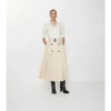Falda midi tipo trench de gabardine Falda midi tipo trench de gabardine