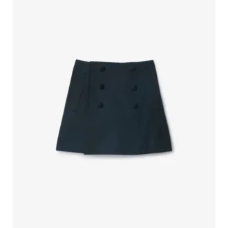 Falda tipo trench de algodón