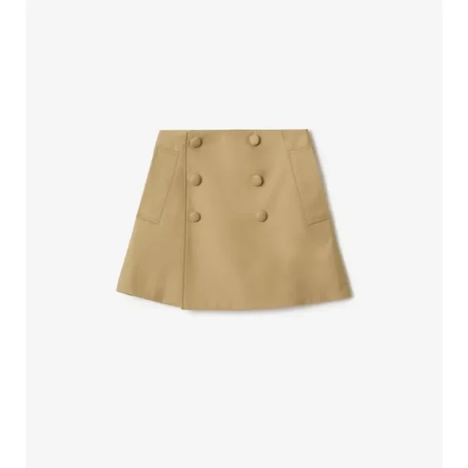 Falda tipo trench de algodón Falda tipo trench de algodón