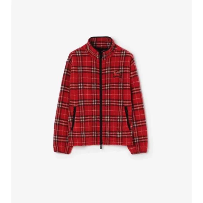 Forro polar de mezcla de lana y cachemira con estampado de cuadros Forro polar de mezcla de lana y cachemira con estampado de cuadros