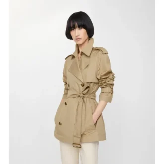 Gabardina Belgravia corta de algodón ligero Trench Coat 