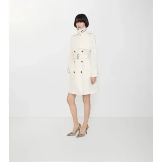Gabardina Belgravia de algodón ligero de largo medio Trench Coat 