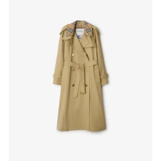 Gabardina Castleford con cuello largo a cuadros