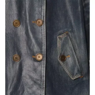 Gabardina corta de denim Trench Coat Gabardina corta de denim Trench Coat