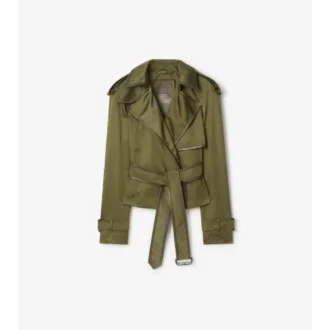 Gabardina corta de mezcla de nailon
