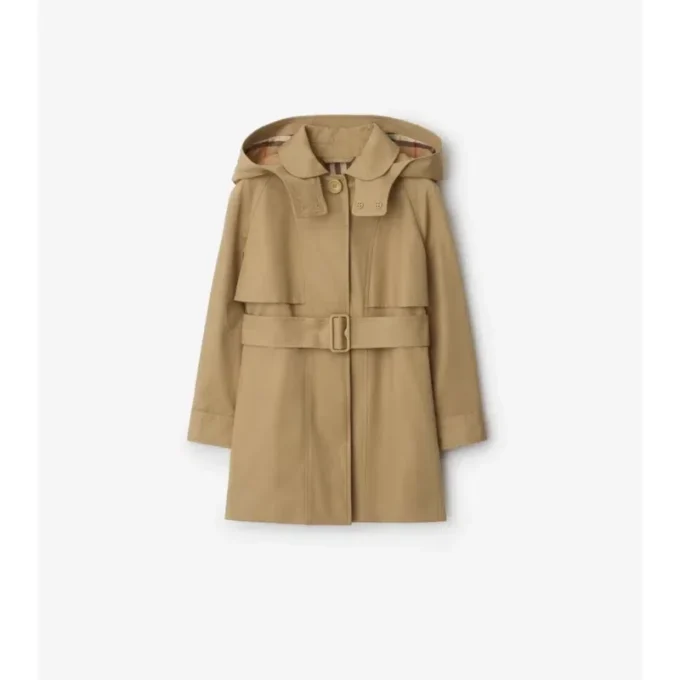 Gabardina de algodón con capucha Gabardina de algodón con capucha