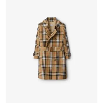 Gabardina de sarga de algodón con estampado de cuadros Gabardina de sarga de algodón con estampado de cuadros