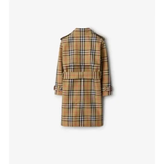 Gabardina de sarga de algodón con estampado de cuadros Gabardina de sarga de algodón con estampado de cuadros