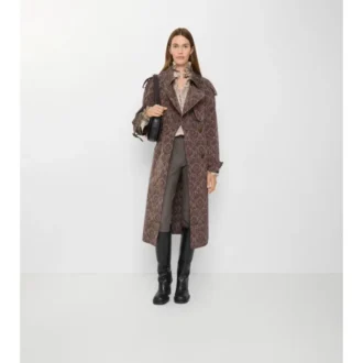 Gabardina Fitzrovia larga de mezcla de viscosa de estilo barroco