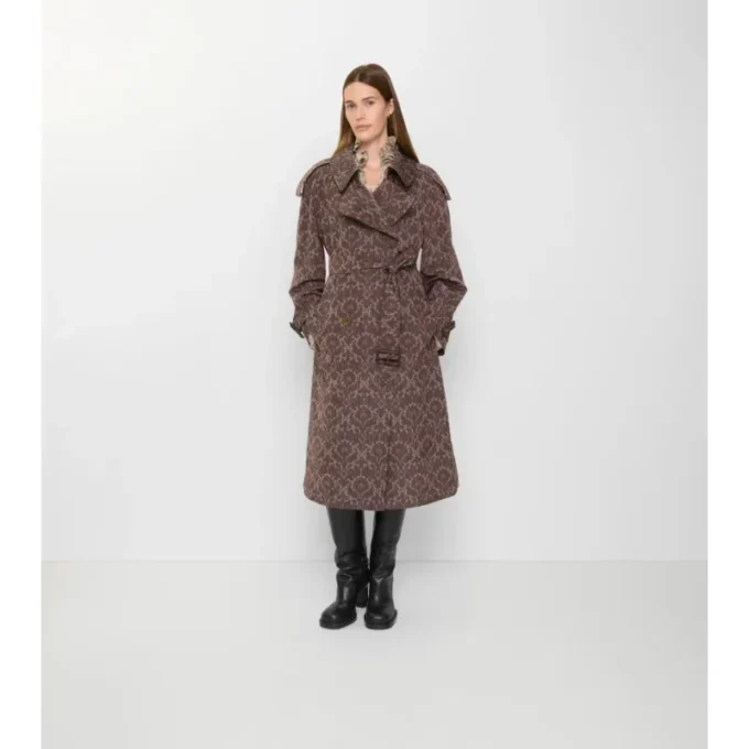 Gabardina Fitzrovia larga de mezcla de viscosa de estilo barroco