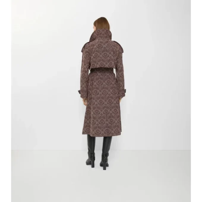 Gabardina Fitzrovia larga de mezcla de viscosa de estilo barroco