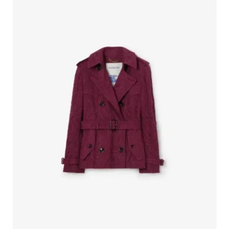 Gabardina Foxfield corta de encaje con estampado de cachemira