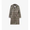 Gabardina Foxfield larga con efecto rafia y estampado de cuadros Gabardina Foxfield larga con efecto rafia y estampado de cuadros