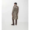 Gabardina Foxfield larga con efecto rafia y estampado de cuadros Gabardina Foxfield larga con efecto rafia y estampado de cuadros
