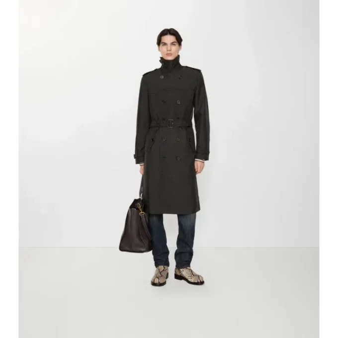 Gabardina Foxfield larga de mezcla de nailon con estampado geométrico Gabardina Foxfield larga de mezcla de nailon con estampado geométrico