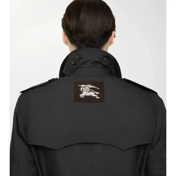 Gabardina Foxfield larga de mezcla de nailon con estampado geométrico Gabardina Foxfield larga de mezcla de nailon con estampado geométrico