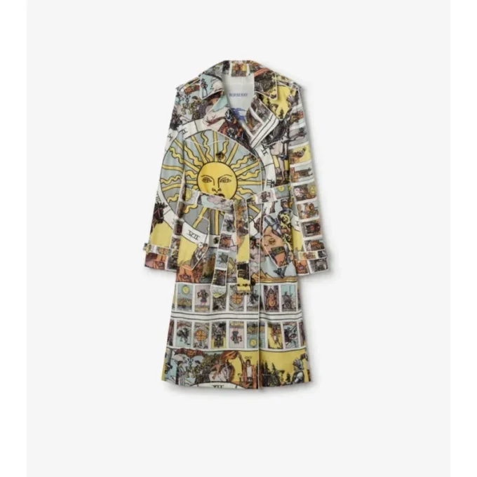 Gabardina Foxfield larga de seda con estampado de tarot Gabardina Foxfield larga de seda con estampado de tarot